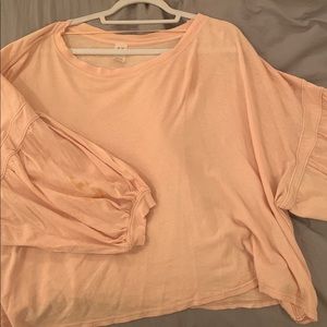 Free People Orange flowy top